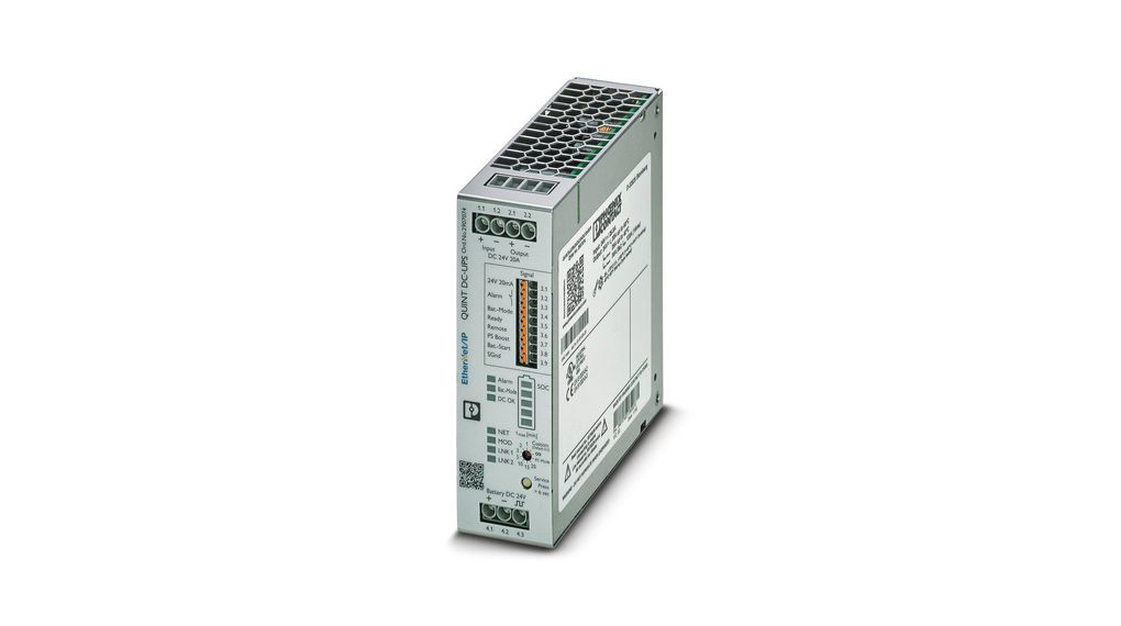 UPS, QUINT4-UPS, DC UPS, DIN Rail Mount, 480W, 24V, 1x Screw Terminal